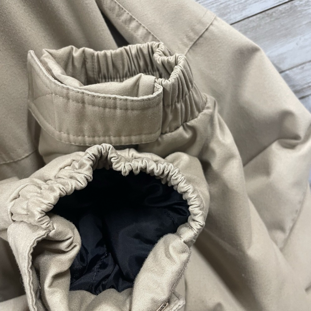 Vintage Pacific Trail Mens XL Coat Rain Jacket Beige Full‎ Zip Fleece Lined Hood - Picture 13 of 16